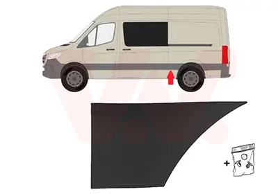 Zier-/Schutzleiste, Seitenwand links vor der Achse seitlicher Einbau VAN WEZEL 2973425 Bild Zier-/Schutzleiste, Seitenwand links vor der Achse seitlicher Einbau VAN WEZEL 2973425