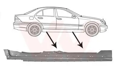 Einstiegsblech rechts VAN WEZEL 3032104