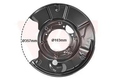 Spritzblech, Bremsscheibe Hinterachse rechts VAN WEZEL 3036374