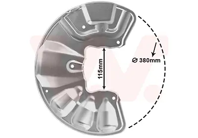 Spritzblech, Bremsscheibe Vorderachse rechts VAN WEZEL 3069372