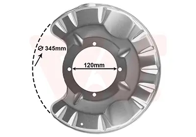Spritzblech, Bremsscheibe Hinterachse links VAN WEZEL 3069373 Bild Spritzblech, Bremsscheibe Hinterachse links VAN WEZEL 3069373
