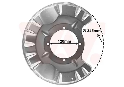 Spritzblech, Bremsscheibe Hinterachse rechts VAN WEZEL 3069374 Bild Spritzblech, Bremsscheibe Hinterachse rechts VAN WEZEL 3069374
