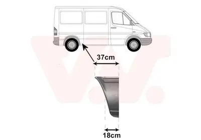 Seitenwand hinten rechts vor der Achse VAN WEZEL 3075140