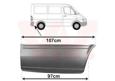 Seitenwand hinten rechts VAN WEZEL 3076144