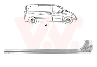 Einstiegsblech rechts seitlicher Einbau VAN WEZEL 3081110