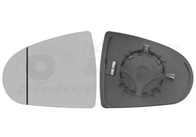 Spiegelglas, Außenspiegel links VAN WEZEL 3235837