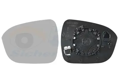 Spiegelglas, Außenspiegel links VAN WEZEL 3376837 Bild Spiegelglas, Außenspiegel links VAN WEZEL 3376837