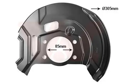 Spritzblech, Bremsscheibe Vorderachse rechts VAN WEZEL 3391372