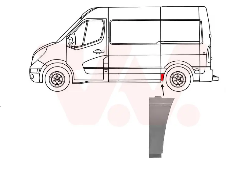 Seitenwand hinten links vor der Achse VAN WEZEL 3396141