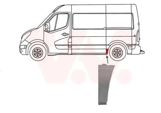 Seitenwand hinten links vor der Achse VAN WEZEL 3396141 Bild Seitenwand hinten links vor der Achse VAN WEZEL 3396141