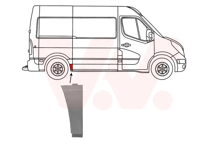 Seitenwand hinten rechts vor der Achse VAN WEZEL 3396142
