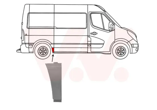 Seitenwand hinten rechts vor der Achse VAN WEZEL 3396142 Bild Seitenwand hinten rechts vor der Achse VAN WEZEL 3396142