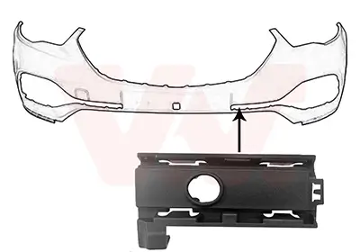 Zier-/Schutzleiste, Stoßfänger vorne links VAN WEZEL 3729583