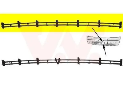 Lüftungsgitter, Stoßfänger vorne VAN WEZEL 3742590 Bild Lüftungsgitter, Stoßfänger vorne VAN WEZEL 3742590