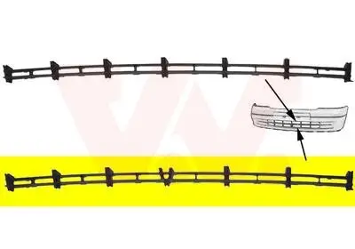 Lüftungsgitter, Stoßfänger vorne VAN WEZEL 3742599 Bild Lüftungsgitter, Stoßfänger vorne VAN WEZEL 3742599