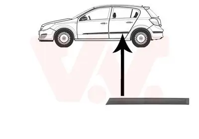 Zier-/Schutzleiste, Tür hinten links VAN WEZEL 3745405 Bild Zier-/Schutzleiste, Tür hinten links VAN WEZEL 3745405