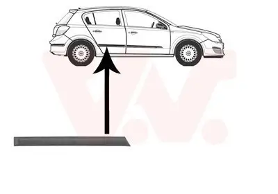 Zier-/Schutzleiste, Tür hinten rechts VAN WEZEL 3745406 Bild Zier-/Schutzleiste, Tür hinten rechts VAN WEZEL 3745406