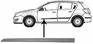 Zier-/Schutzleiste, Tür VAN WEZEL 3745423 Bild Zier-/Schutzleiste, Tür VAN WEZEL 3745423