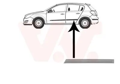 Zier-/Schutzleiste, Tür hinten links VAN WEZEL 3745425 Bild Zier-/Schutzleiste, Tür hinten links VAN WEZEL 3745425