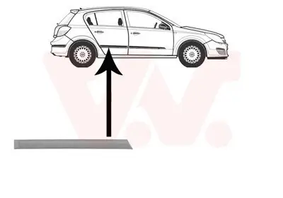 Zier-/Schutzleiste, Tür hinten rechts VAN WEZEL 3745426