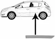 Zier-/Schutzleiste, Tür hinten links VAN WEZEL 3750405