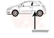 Zier-/Schutzleiste, Seitenwand hinten links VAN WEZEL 3750409