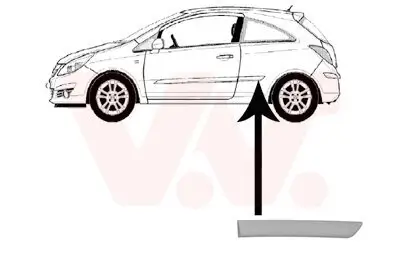 Zier-/Schutzleiste, Seitenwand hinten links VAN WEZEL 3750409 Bild Zier-/Schutzleiste, Seitenwand hinten links VAN WEZEL 3750409