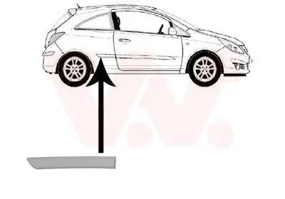 Zier-/Schutzleiste, Seitenwand hinten rechts VAN WEZEL 3750410