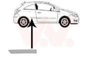 Zier-/Schutzleiste, Seitenwand hinten rechts VAN WEZEL 3750410