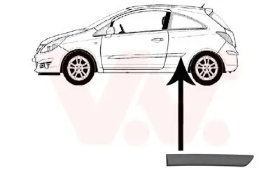 Zier-/Schutzleiste, Seitenwand hinten links VAN WEZEL 3750419 Bild Zier-/Schutzleiste, Seitenwand hinten links VAN WEZEL 3750419