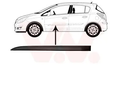 Zier-/Schutzleiste, Tür vorne links VAN WEZEL 3750423 Bild Zier-/Schutzleiste, Tür vorne links VAN WEZEL 3750423