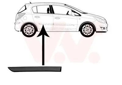 Zier-/Schutzleiste, Tür hinten rechts VAN WEZEL 3750426 Bild Zier-/Schutzleiste, Tür hinten rechts VAN WEZEL 3750426