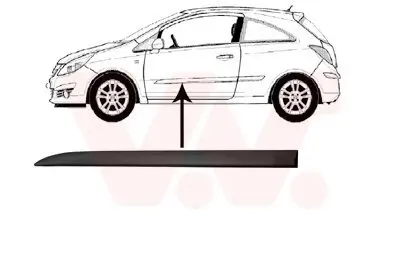 Zier-/Schutzleiste, Tür vorne links VAN WEZEL 3750427