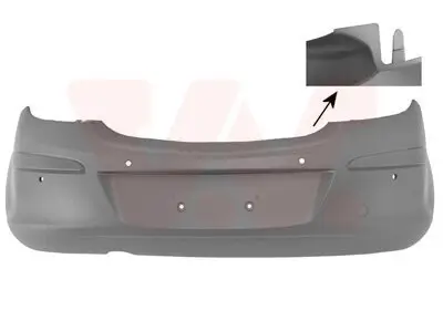 Stoßfänger hinten VAN WEZEL 3750547