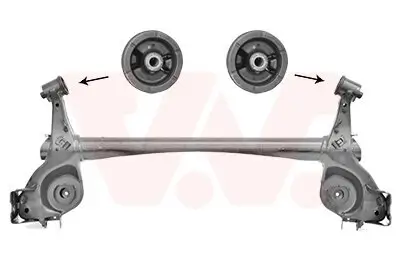 Achskörper Hinterachse VAN WEZEL 3750629 Bild Achskörper Hinterachse VAN WEZEL 3750629