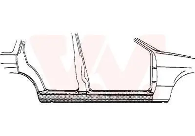 Einstiegsblech rechts VAN WEZEL 3766104