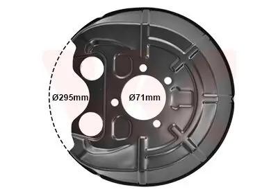 Spritzblech, Bremsscheibe Hinterachse rechts VAN WEZEL 3768374 Bild Spritzblech, Bremsscheibe Hinterachse rechts VAN WEZEL 3768374