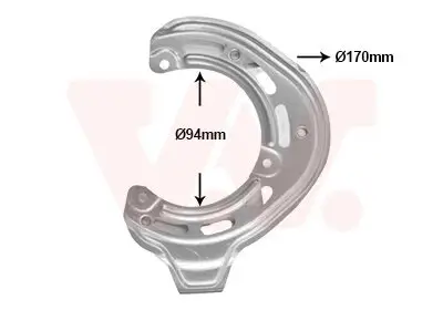 Spritzblech, Bremsscheibe Vorderachse links VAN WEZEL 3777371