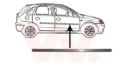 Zier-/Schutzleiste, Tür vorne rechts VAN WEZEL 3777424 Bild Zier-/Schutzleiste, Tür vorne rechts VAN WEZEL 3777424