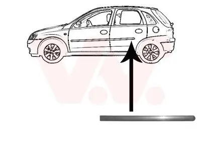 Zier-/Schutzleiste, Tür hinten links VAN WEZEL 3777425 Bild Zier-/Schutzleiste, Tür hinten links VAN WEZEL 3777425