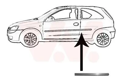 Zier-/Schutzleiste, Seitenwand hinten links VAN WEZEL 3777429 Bild Zier-/Schutzleiste, Seitenwand hinten links VAN WEZEL 3777429