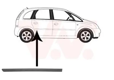 Zier-/Schutzleiste, Tür hinten rechts VAN WEZEL 3781406 Bild Zier-/Schutzleiste, Tür hinten rechts VAN WEZEL 3781406