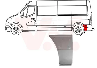 Seitenwand hinten links hinter der Achse VAN WEZEL 3799143 Bild Seitenwand hinten links hinter der Achse VAN WEZEL 3799143