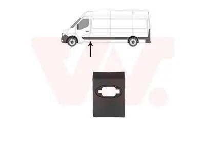 Zier-/Schutzleiste, Seitenwand links seitlicher Einbau B-Säule VAN WEZEL 3799415