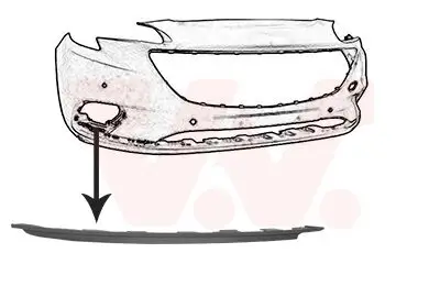 Zier-/Schutzleiste, Stoßfänger VAN WEZEL 3804582 Bild Zier-/Schutzleiste, Stoßfänger VAN WEZEL 3804582
