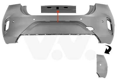 Stoßfänger hinten VAN WEZEL 3805549