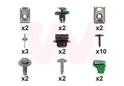 Montagesatz, Stoßfänger hinten VAN WEZEL 3805793