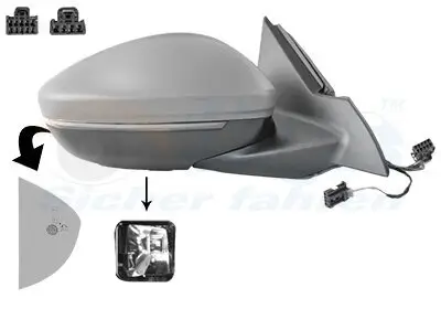 Außenspiegel rechts VAN WEZEL 3807828 Bild Außenspiegel rechts VAN WEZEL 3807828