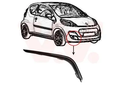 Zier-/Schutzleiste, Stoßfänger vorne rechts VAN WEZEL 4021582 Bild Zier-/Schutzleiste, Stoßfänger vorne rechts VAN WEZEL 4021582
