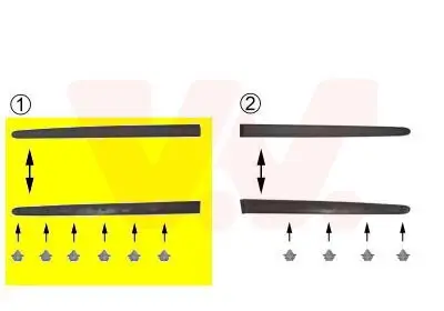 Zier-/Schutzleiste, Tür VAN WEZEL 4028424 Bild Zier-/Schutzleiste, Tür VAN WEZEL 4028424